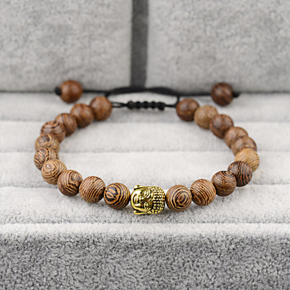 Handmade Chicken Wing Wood Energy Bracelet (Spartan Style)