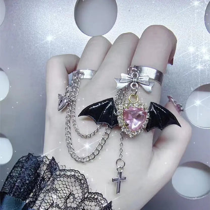 Devil Bat Wings | Double Chain Ring