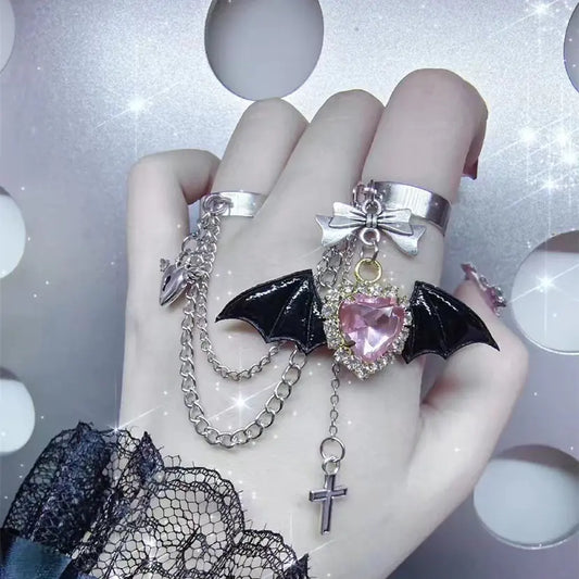 Devil Bat Wings | Double Chain Ring