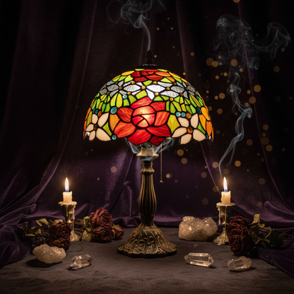 Mosaic Floral Lamp