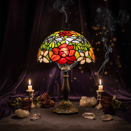 Mosaic Floral Lamp