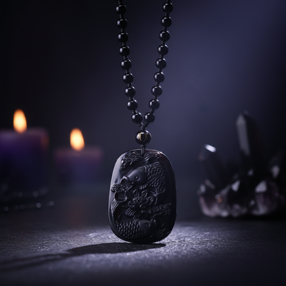 Obsidian Guardian Necklace