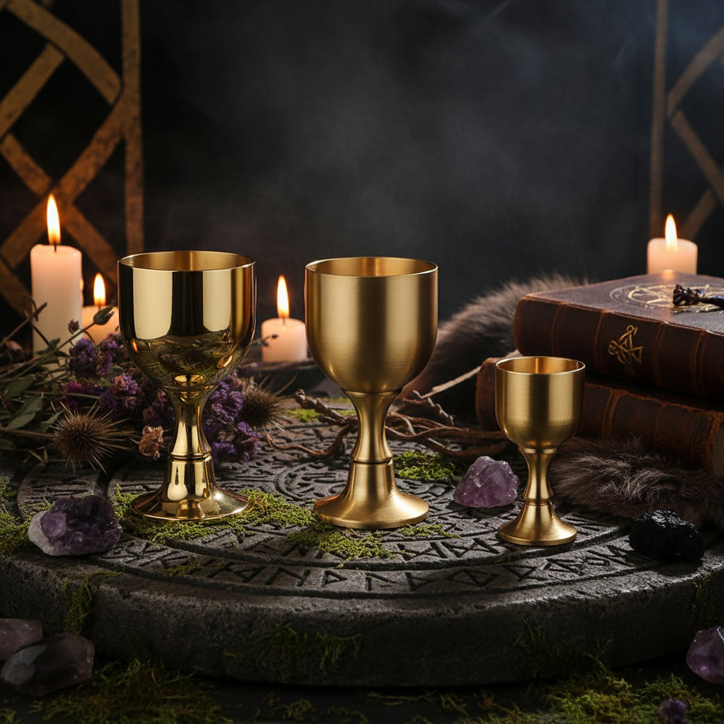 Brass Chalice Cup for Cocktails and Beverages Sorceress Sanctuary