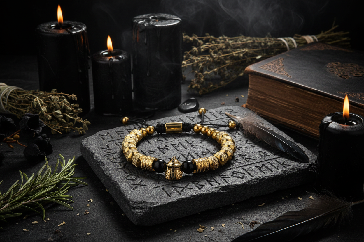 Knight Helmet Stainless Steel Men's Bracelet Sorceress Sanctuary