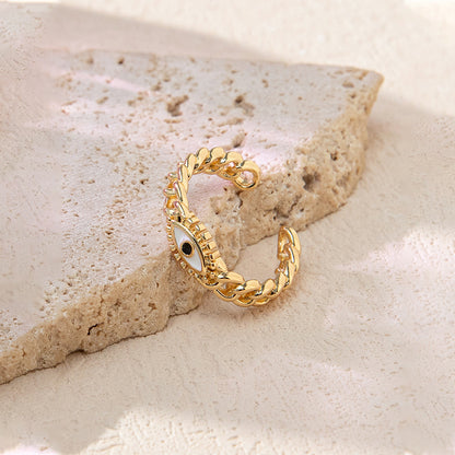 Gold Evil Eye Ring