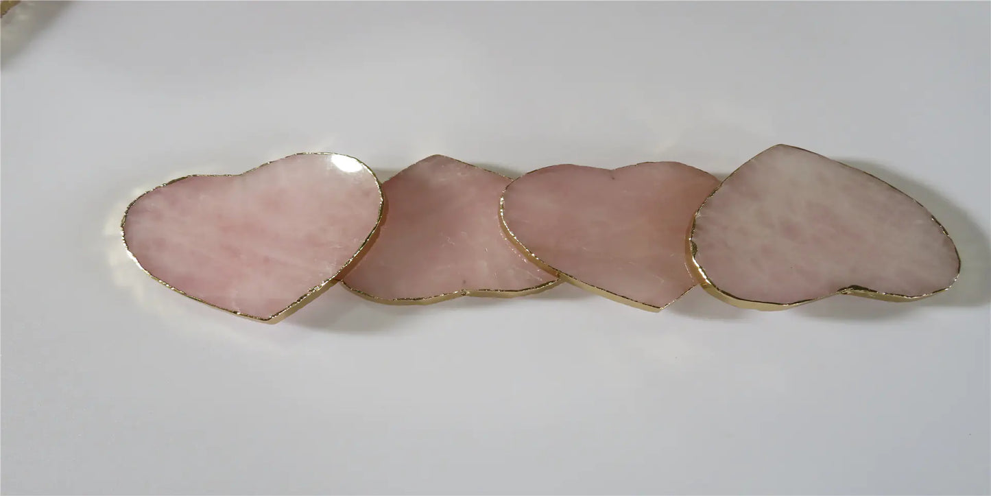 Rose Quartz Coaster Set