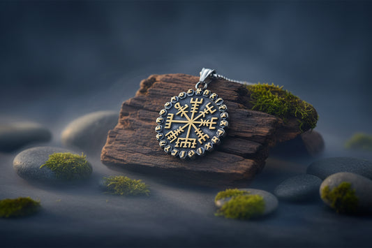 Nordic Viking Rune Compass Stainless Steel Necklace Sorceress Sanctuary