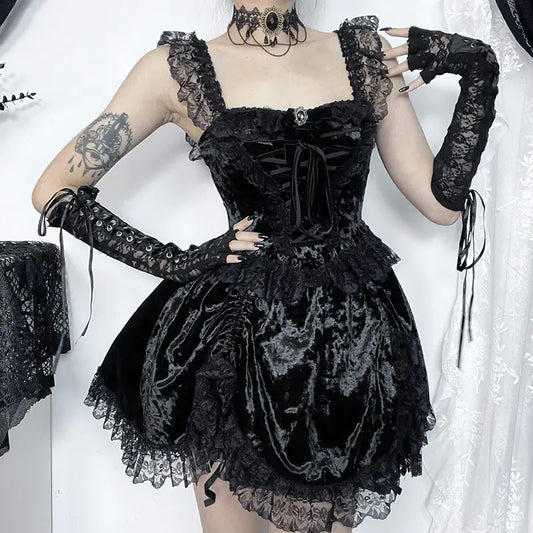 Dark Witch Off-Shoulder Dress