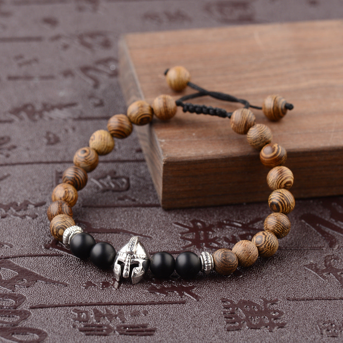 Handmade Chicken Wing Wood Energy Bracelet (Spartan Style)