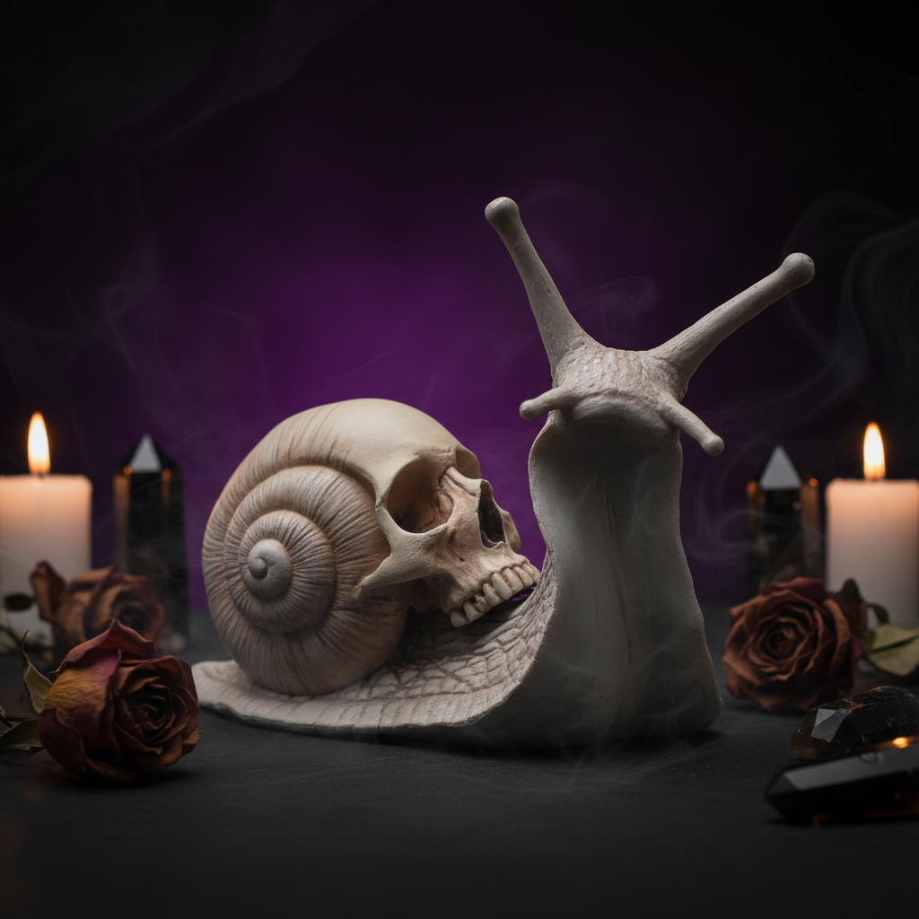 Snail Skull Resin Sculpture Sorceress Sanctuary