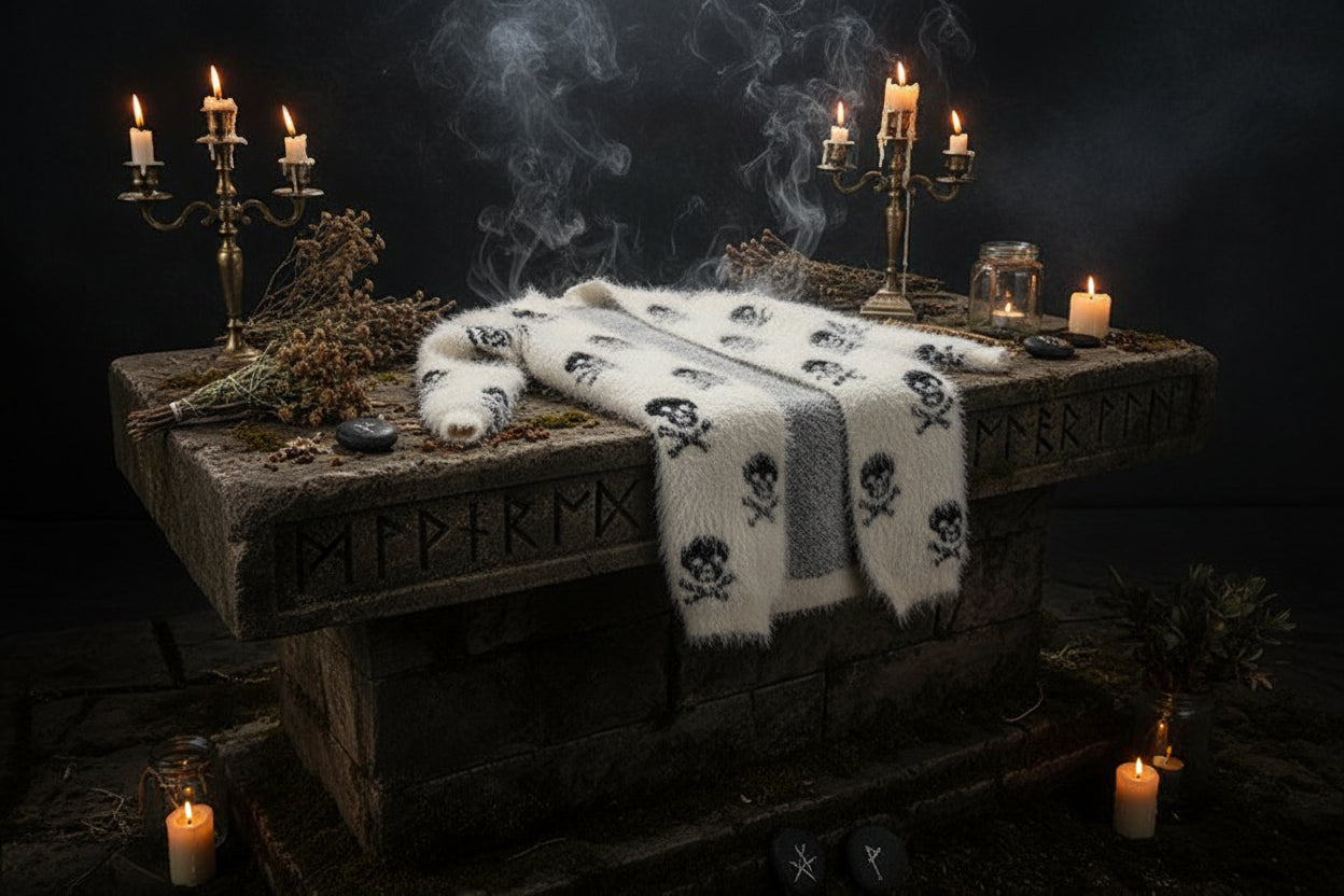 2019 Autumn Women's Sweater with Skull Design Cardigan Sorceress Sanctuary