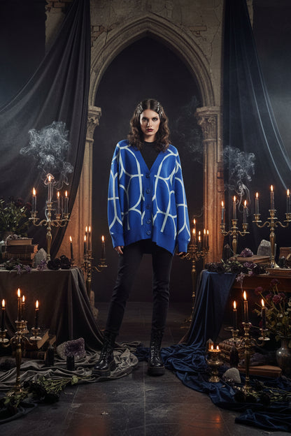 Women's Jacquard Knitted Cardigan Sweater Jacket Sorceress Sanctuary