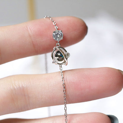 S925 Silver Cosmic Starry Sky Planet Bracelet for Women