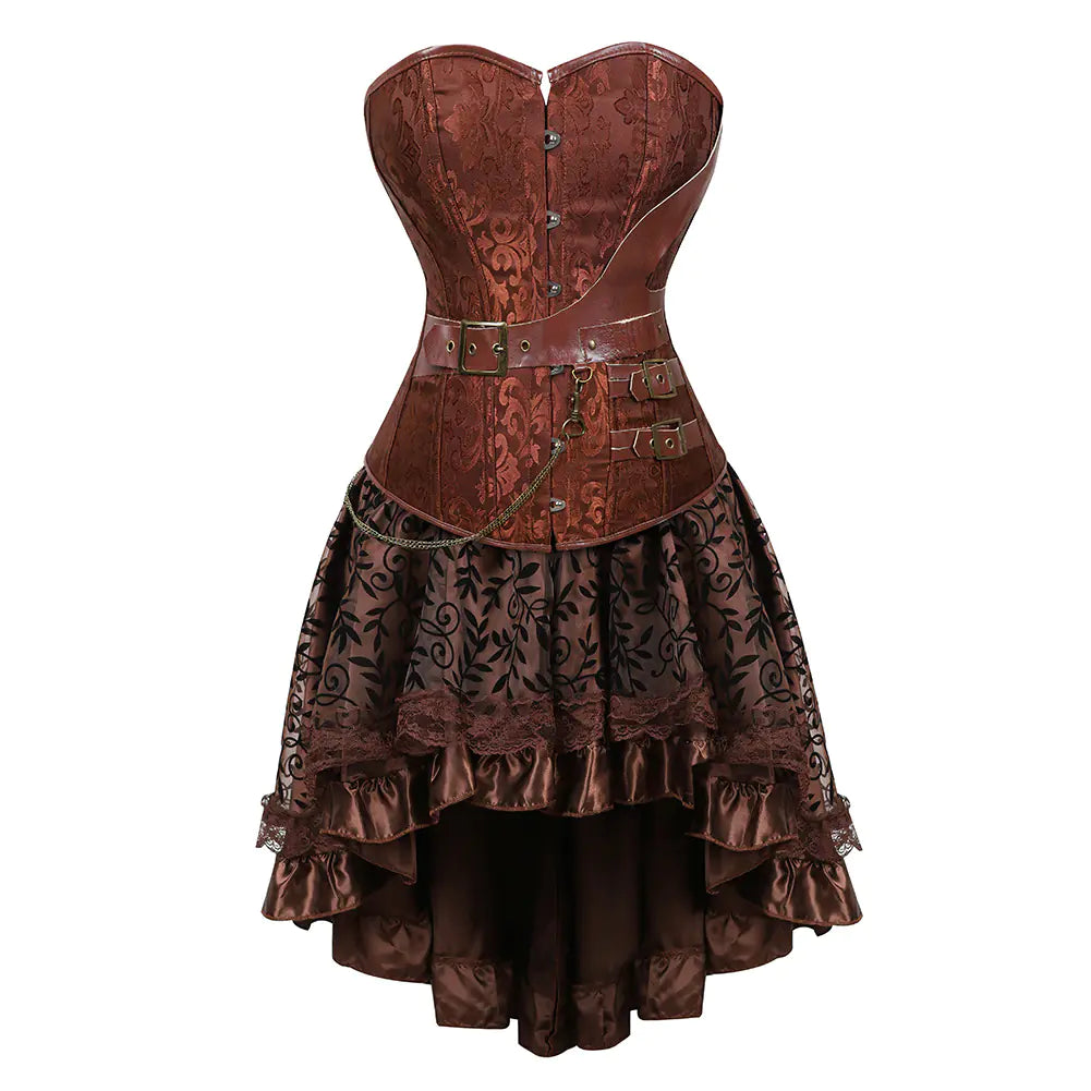 Vintage Corset Two-Piece Set