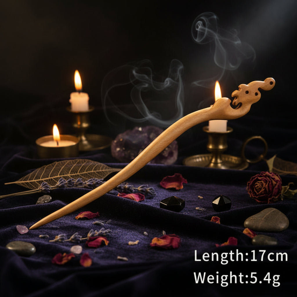 Sacred Wood Hair Pin