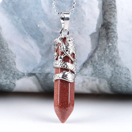 Stone Dragon Totem | Crystal Necklace