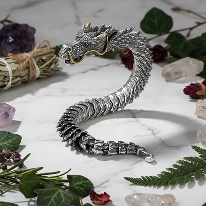 2023 Vintage Handmade Dragon Head Bracelet for Men Sorceress Sanctuary