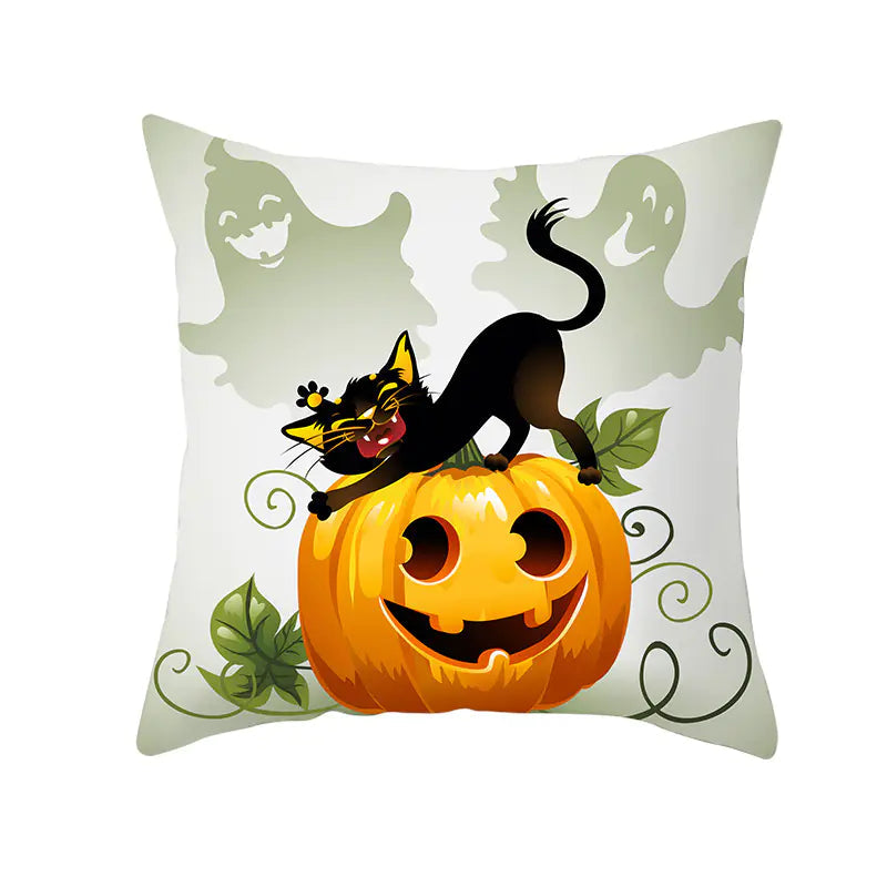 Halloween Witchy Cat & Pumpkin | Pillowcases Sorceress Sanctuary