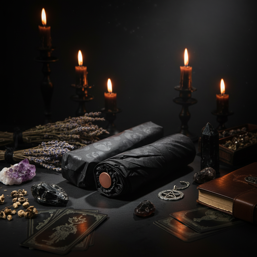 Folding Umbrella with Skull Design Sorceress Sanctuary