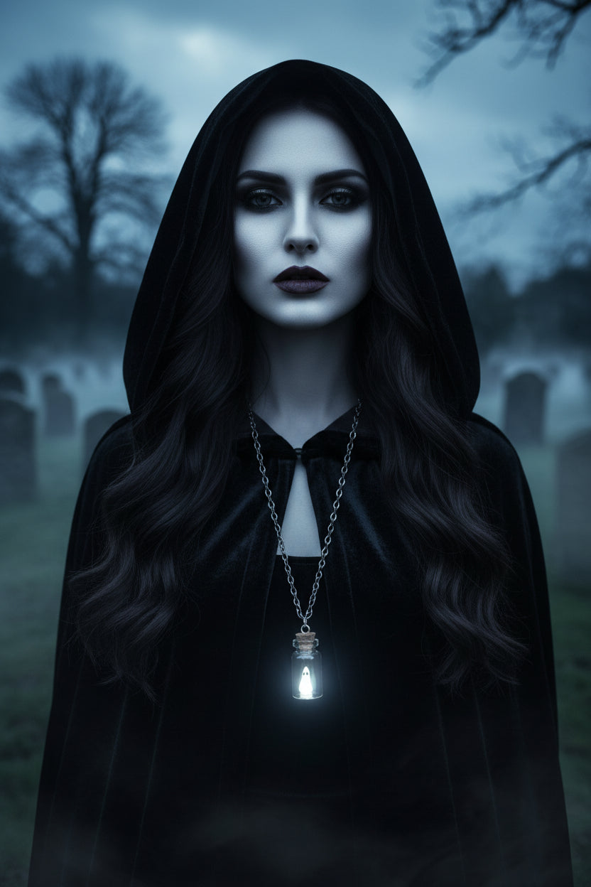 Adopt a Ghost Necklace with Glow-in-the-Dark Bottle Sorceress Sanctuary
