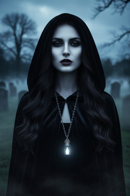 Adopt a Ghost Necklace with Glow-in-the-Dark Bottle Sorceress Sanctuary