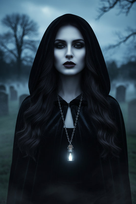 Adopt a Ghost Necklace with Glow-in-the-Dark Bottle Sorceress Sanctuary