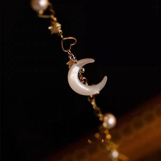 Mountain Crescent Pearl Bracelet