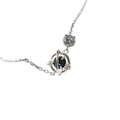 S925 Silver Cosmic Starry Sky Planet Bracelet for Women