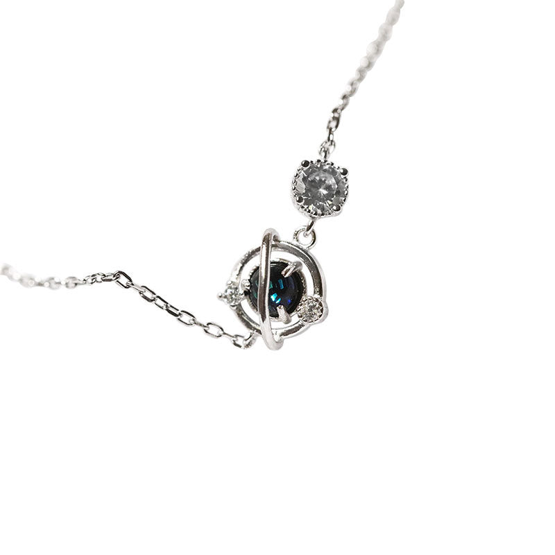 S925 Silver Cosmic Starry Sky Planet Bracelet for Women