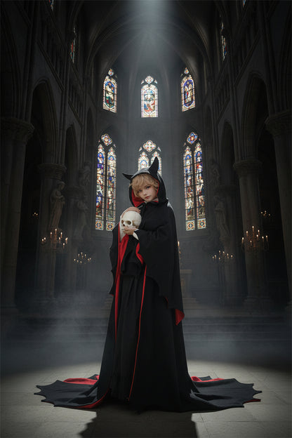 New Autumn Winter Women's Bat Cape with Devil Ears Sorceress Sanctuary
