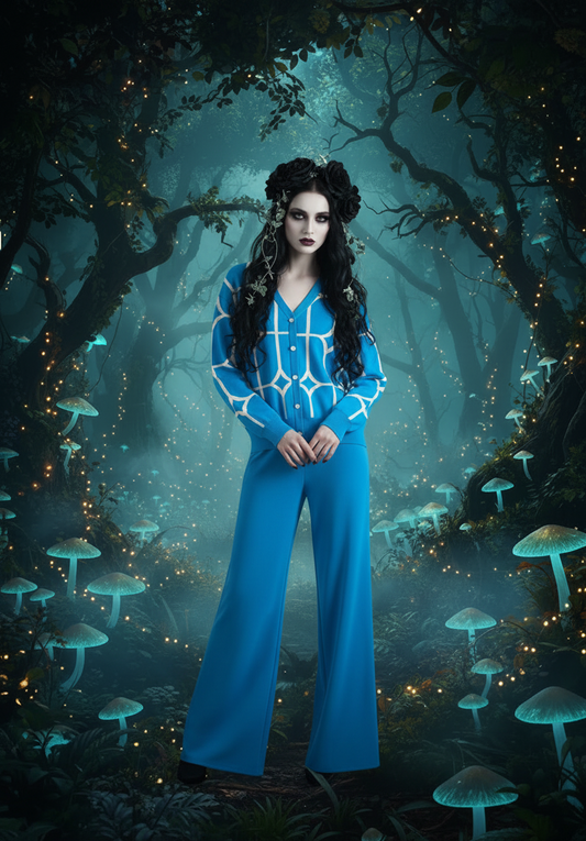 Women's Jacquard Knitted Cardigan Sweater Jacket Sorceress Sanctuary