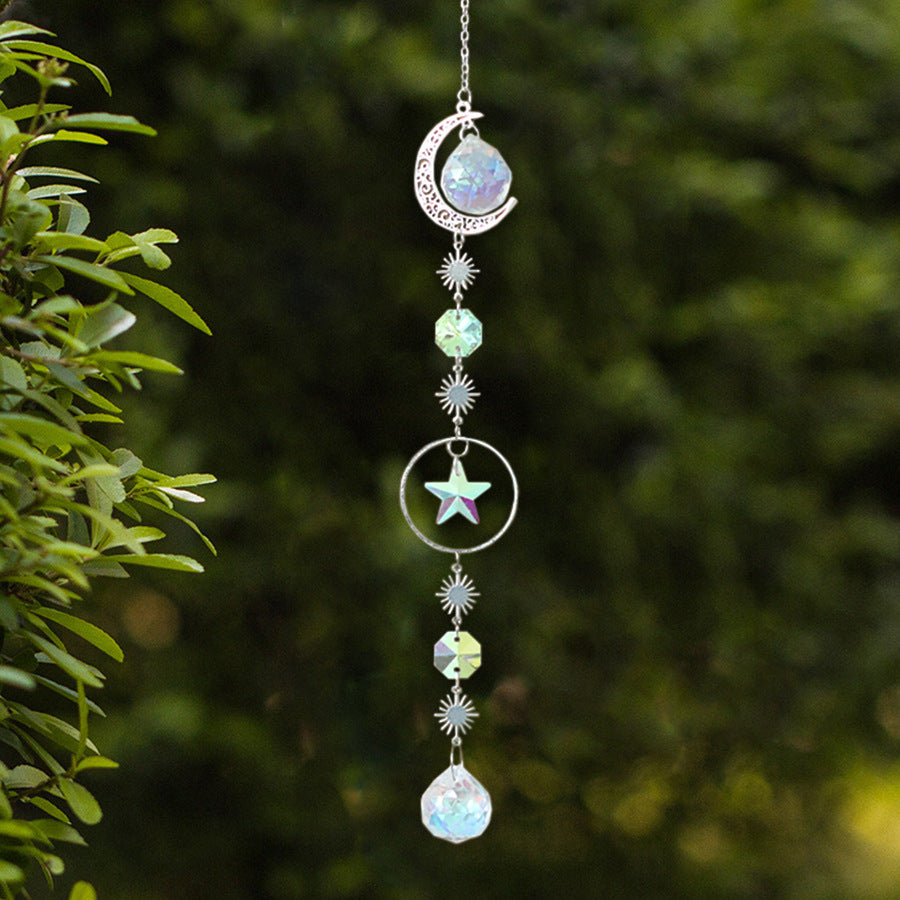 2023 Modern Minimalist Star and Moon Crystal Wind Chime