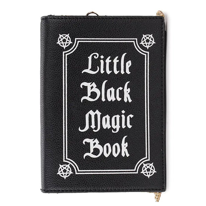 Little Black Magic Book Chain Crossbody Bag for Women