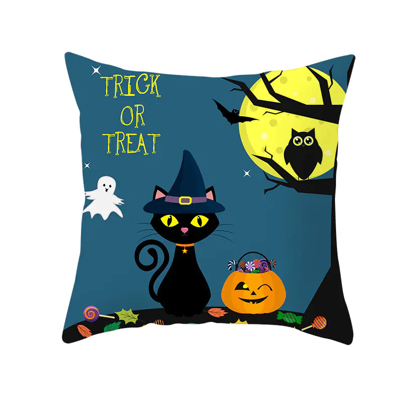Halloween Witchy Cat & Pumpkin | Pillowcases Sorceress Sanctuary