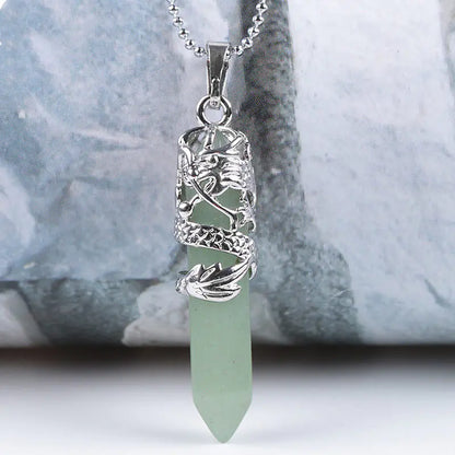 Stone Dragon Totem | Crystal Necklace