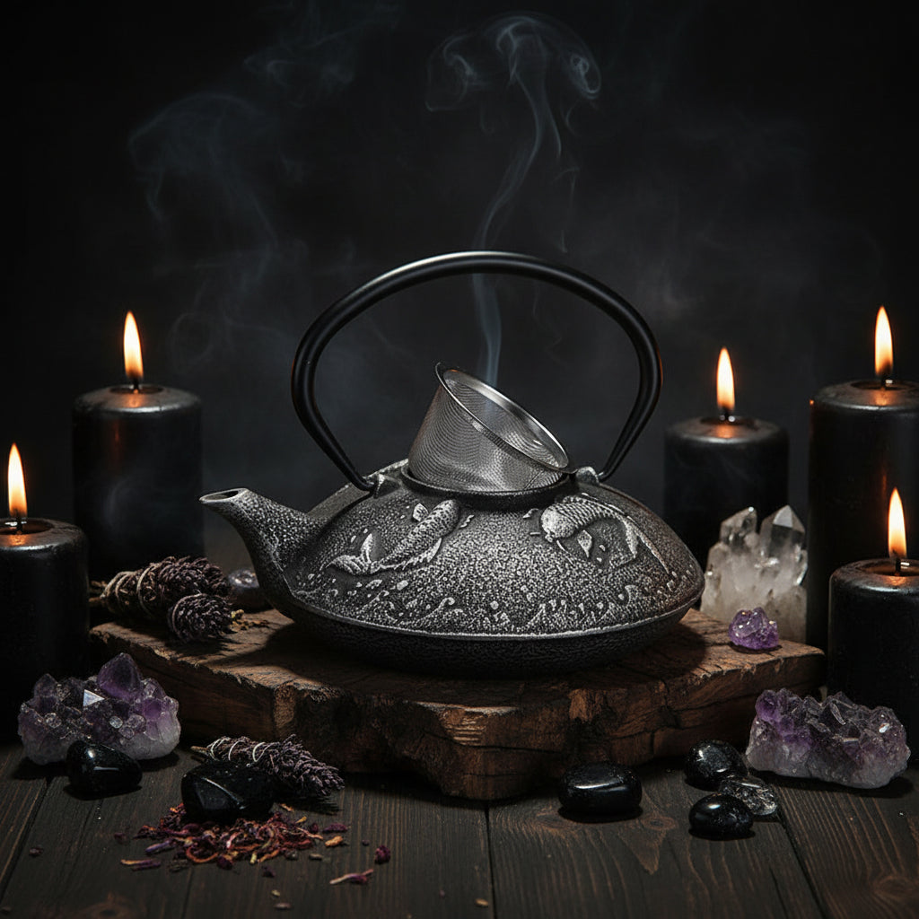 Cast Iron Kung Fu Tea Set with Large Capacity Teapot Sorceress Sanctuary