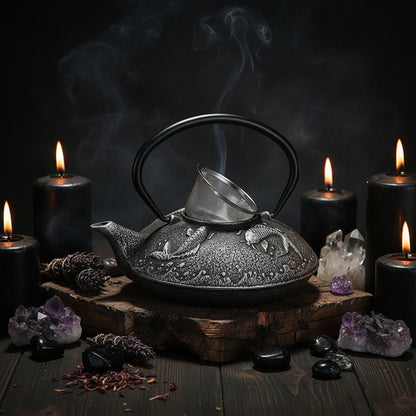 Cast Iron Kung Fu Tea Set with Large Capacity Teapot Sorceress Sanctuary