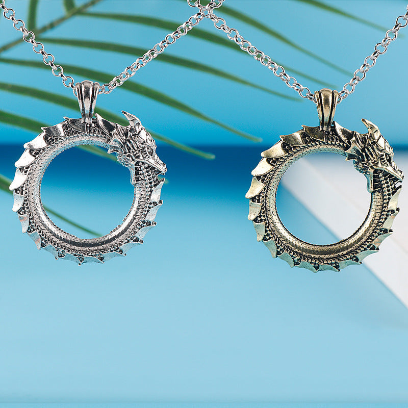 Vintage Viking Dragon Pendant Necklace - Wholesale Direct