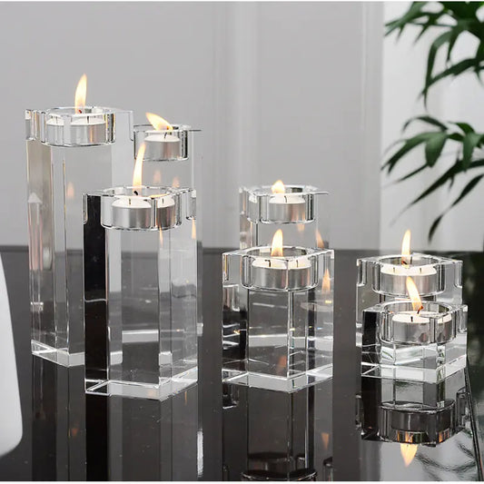 Champagne Crystal Candle Holder