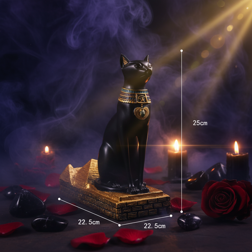 Anubis Wine Rack with Egyptian Cat God Design Sorceress Sanctuary