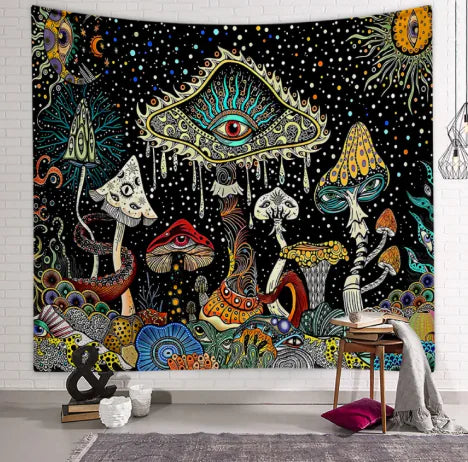 Spooky Mushroom Tapestry