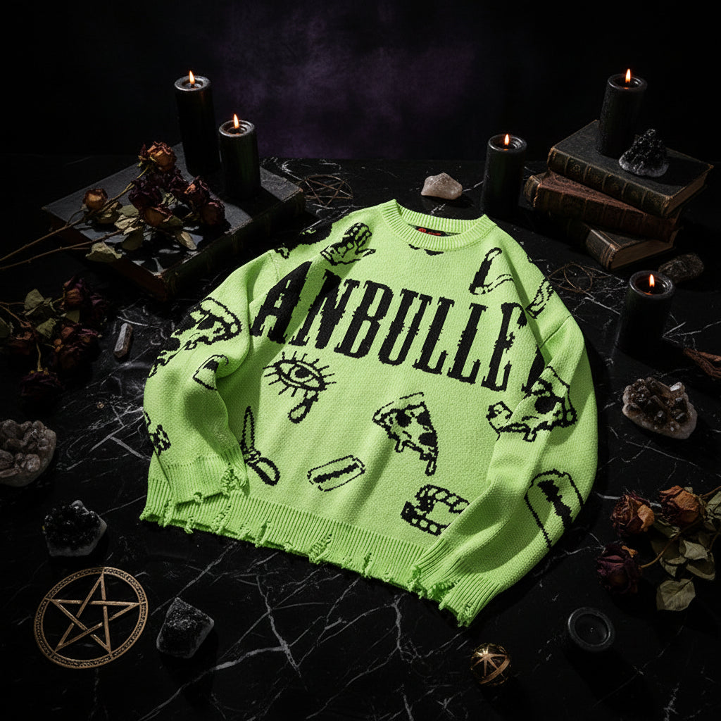 2019 Men's Autumn Winter Sweater with Abstract Design Sorceress Sanctuary