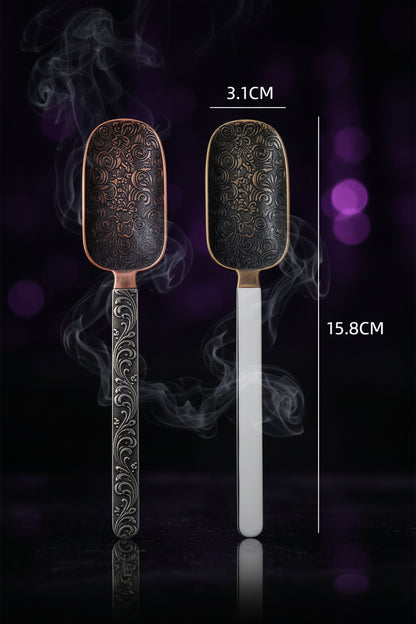 Two hairbrushes with measurement labels on a white background
