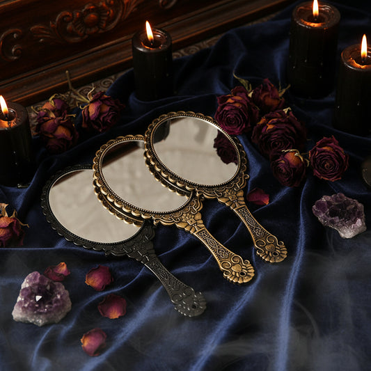 Korean Palace Retro Handle Cosmetic Mirror Sorceress Sanctuary