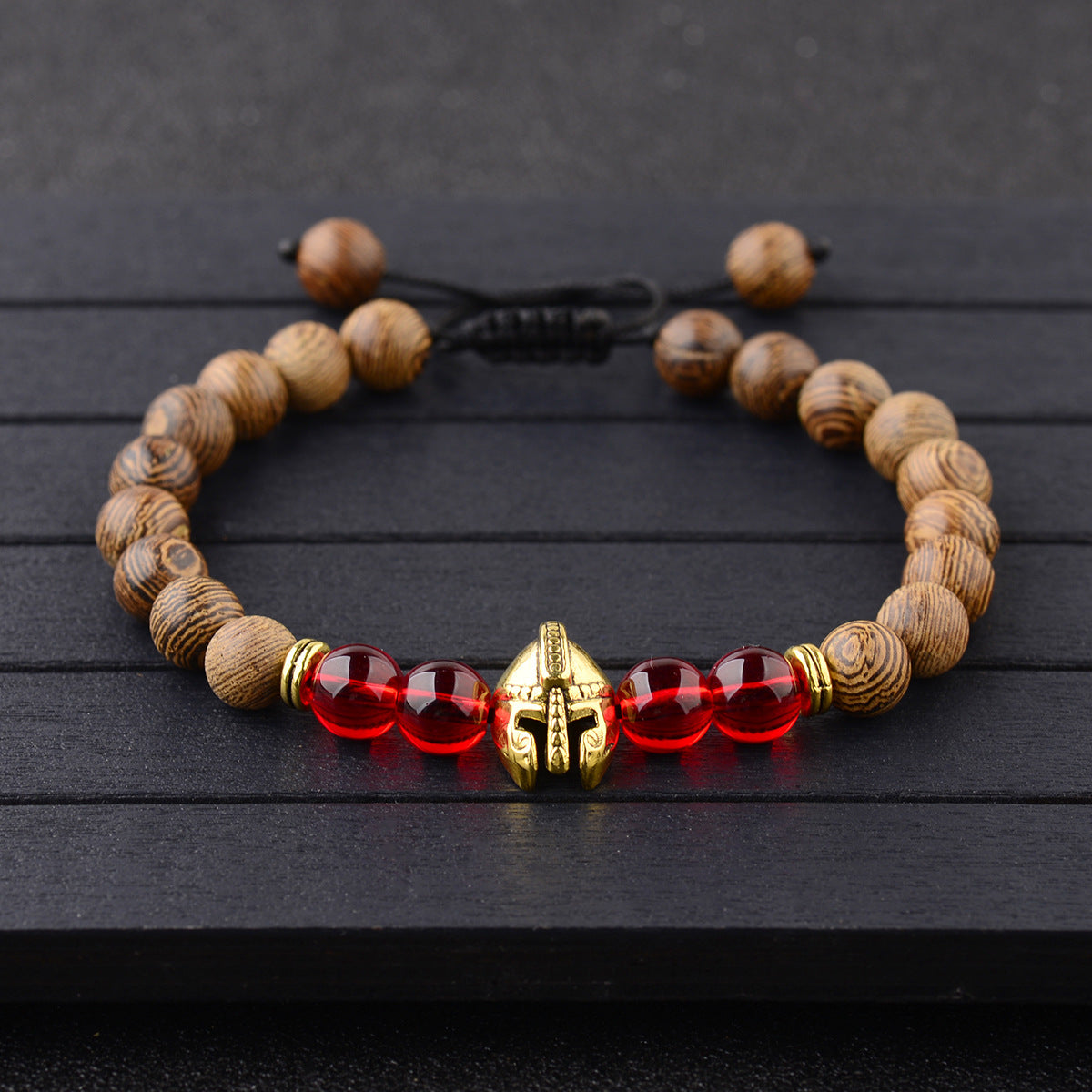 Handmade Chicken Wing Wood Energy Bracelet (Spartan Style)