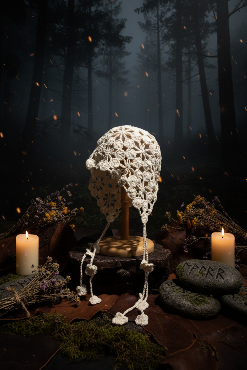 Handmade Cotton Crochet Ethnic Baotou Hat Sorceress Sanctuary