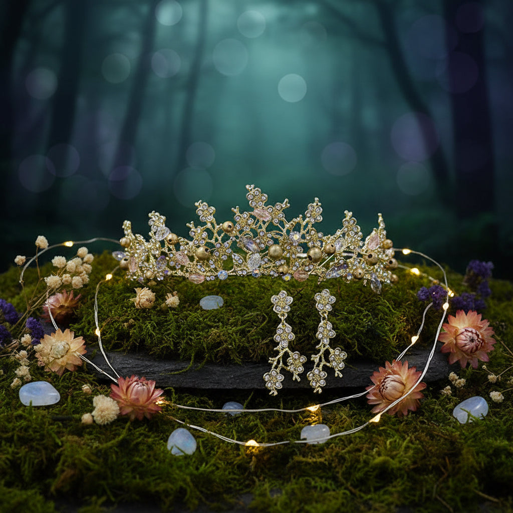 Baroque Crown Gold Headband Bridal Hair Accessory Sorceress Sanctuary
