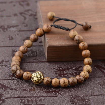 Handmade Chicken Wing Wood Energy Bracelet (Spartan Style)
