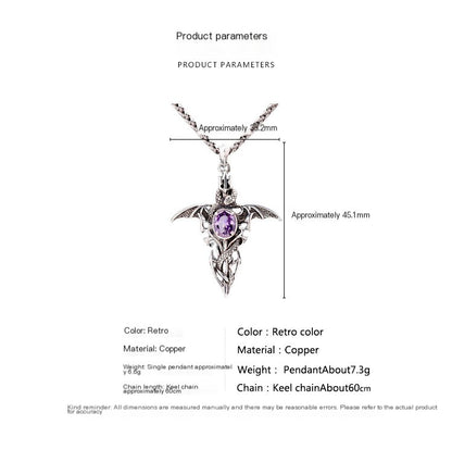 Demon Sword Amethyst Necklace