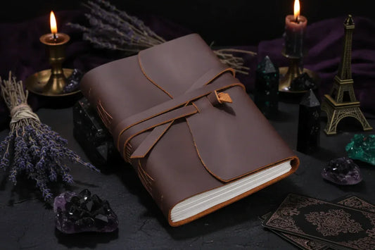 Vintage Traveler's Diary - Sorceress Sanctuary Coffee / Medium 7x5 inch-Brown / Medium 7x5 inch-Brown / Mini 4.3x3.4 inch-Wine / Pocket 5.2x4 inch-Brown / Pocket 5.2x4 inch